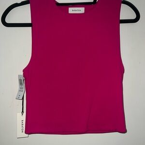 Aritzia Babaton Vibrant Pink Muscle Tee